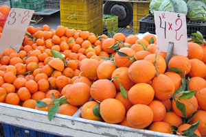Groenten en fruit op de markt van La Mata