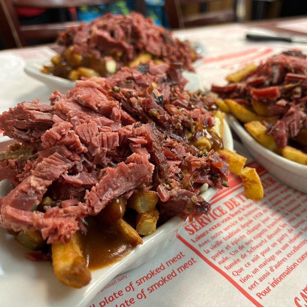 Smoked Meat Sandwich in Schwartz's Deli